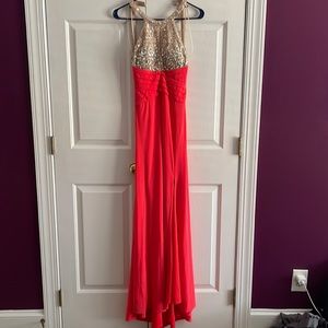 Coral/Pink Prom Dress